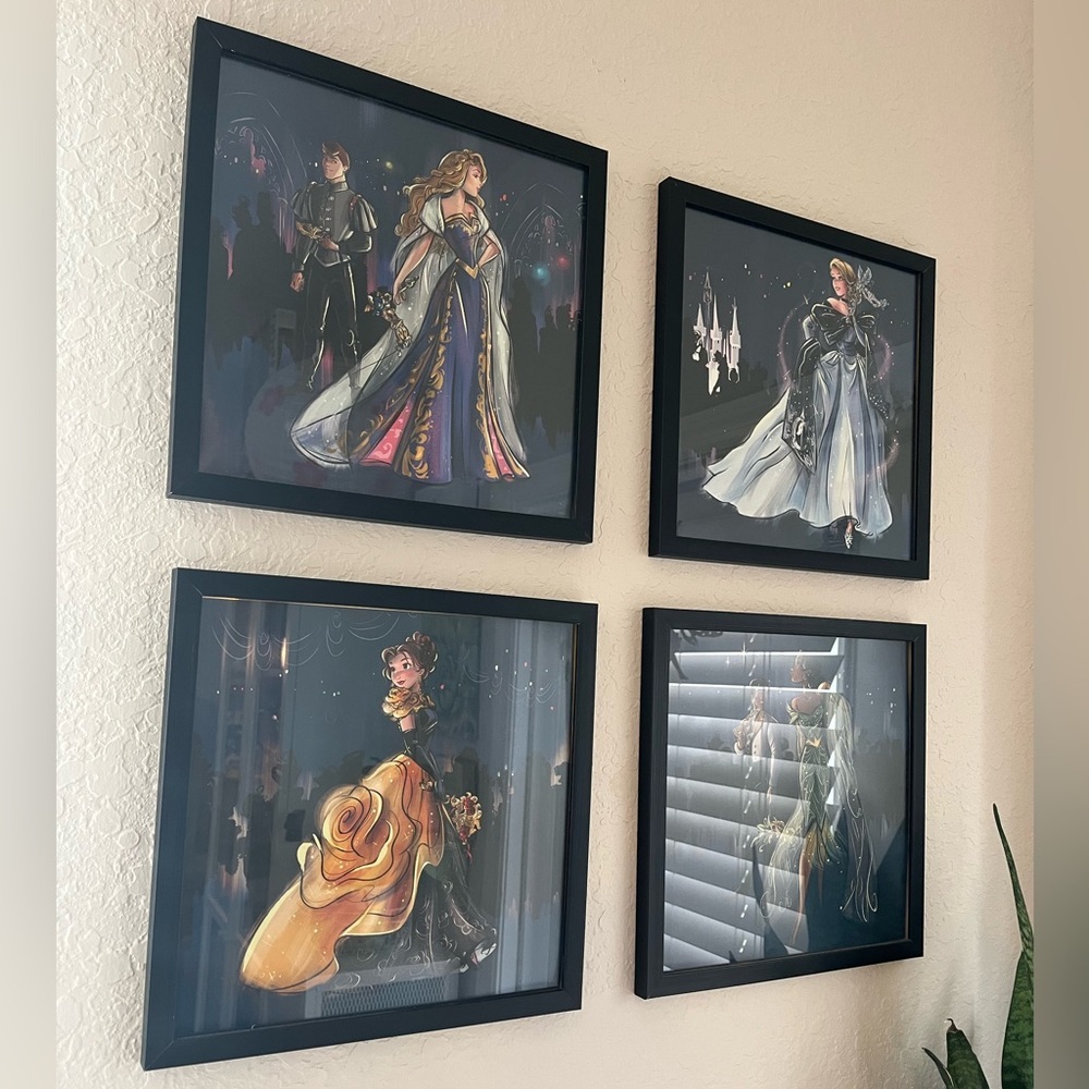 Princess Aurora Disney Designer Midnight Masquerade Framed Lithograph Art Print - Picture 6 of 6
